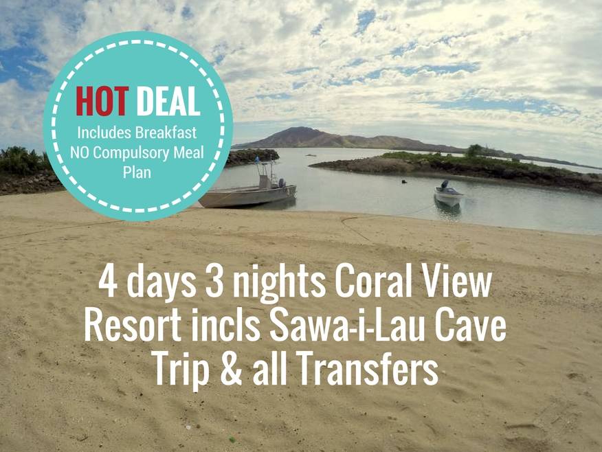 4 days 3 nights Coral View Resort incls Sawa-i-Lau Cave Trip & all Transfers