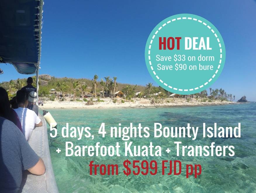 5 days, 4 nights Beachcomber Island + Barefoot Kuata, includes Yasawa Flyer Boat Transfers - DISCOUNTED